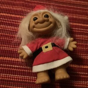 90’s Russ Santa Troll Doll with Santa Outfit